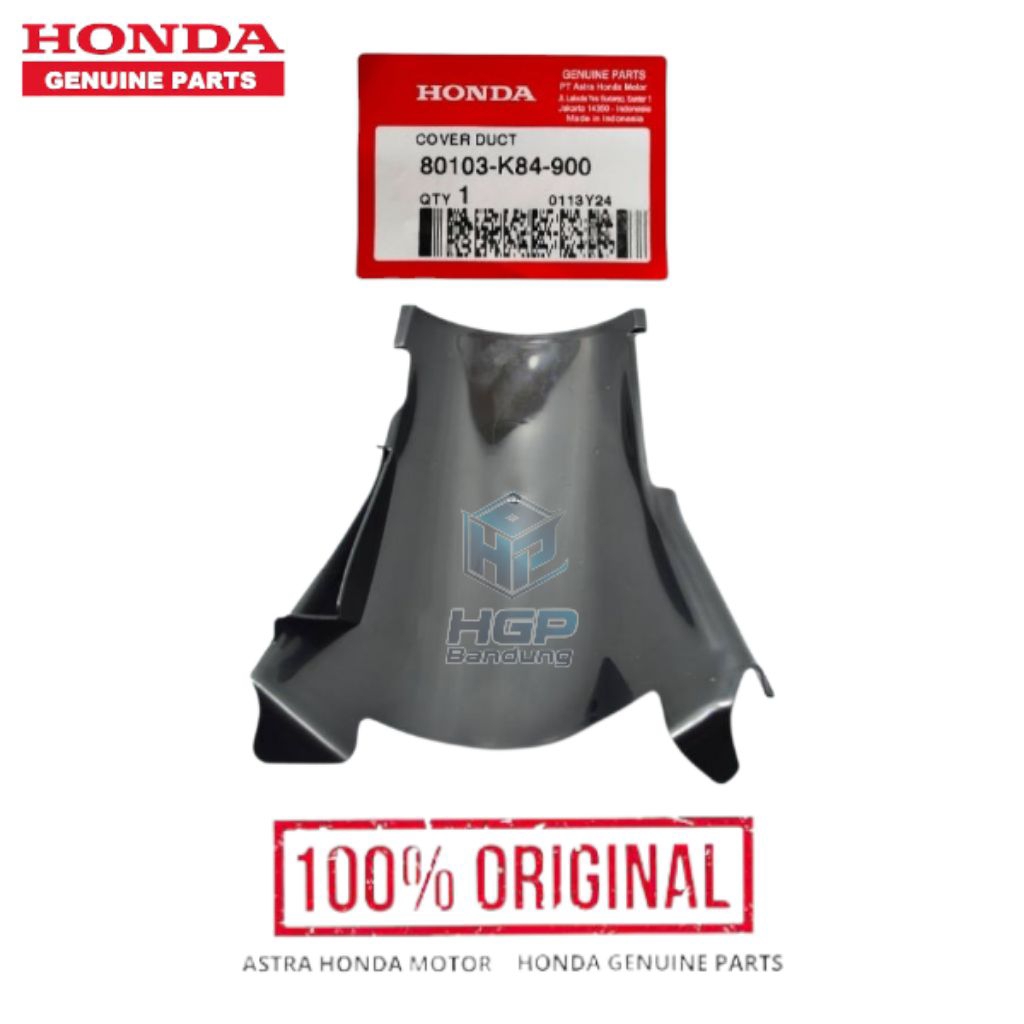 80103-K84-900 Cover Duct Spakbor Slebor Kolong Dalam Belakang CRF 150L Original AHM Honda