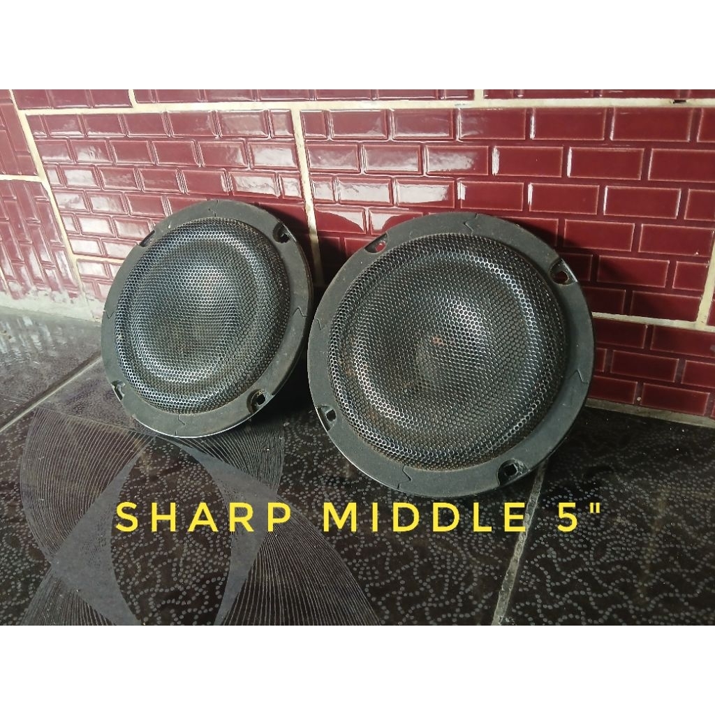 Sepasang Speaker Middle SHARP 5 inch Original