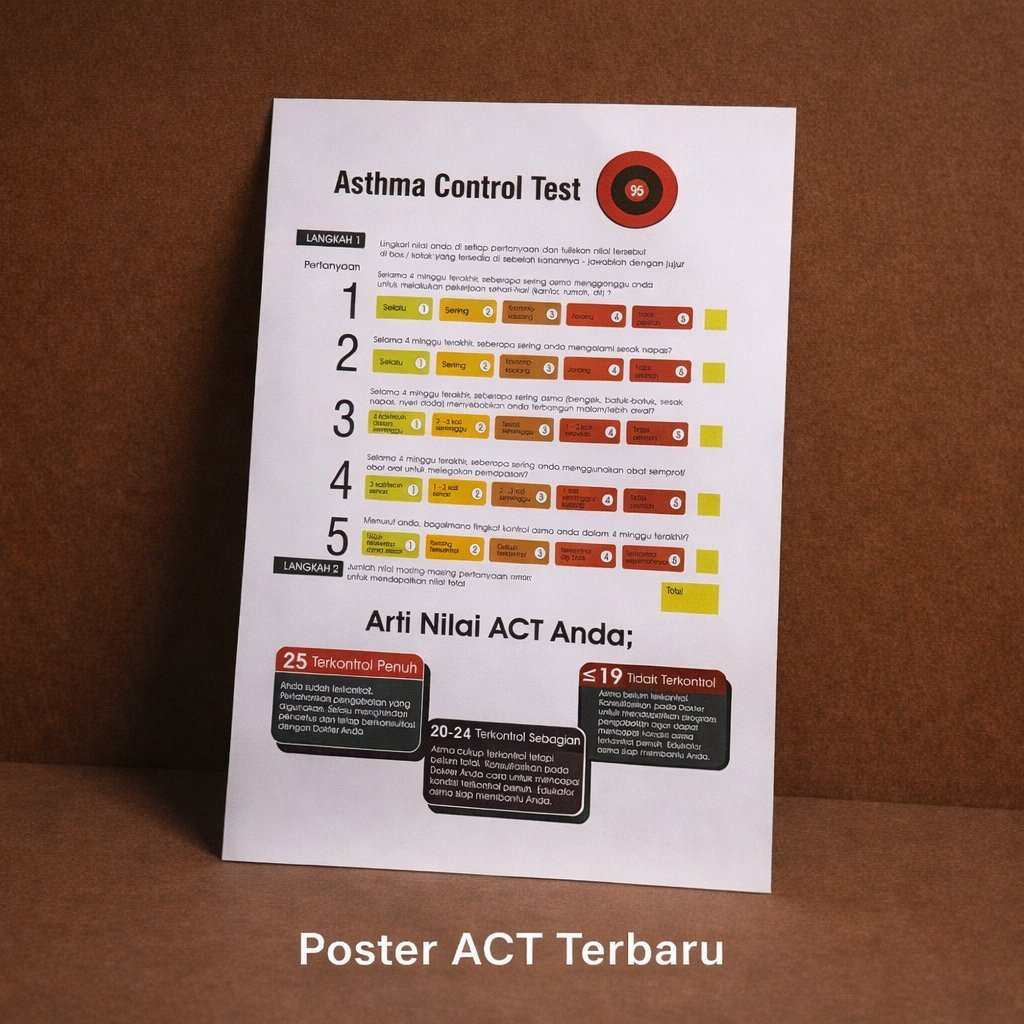 Poster Asthma Control Test -  Poster ACT Terbaru - Poster untuk Klinik, Puskesmas