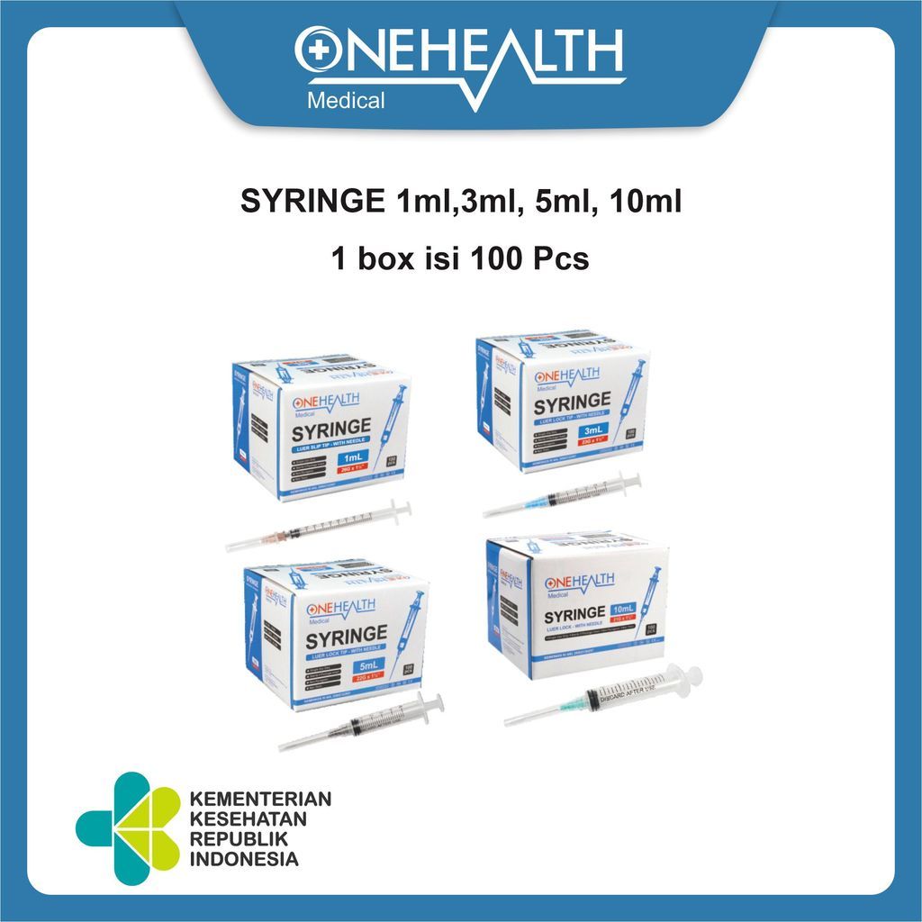 Spuit 1 cc, 3 cc , 5 cc, 10 cc Onehealt