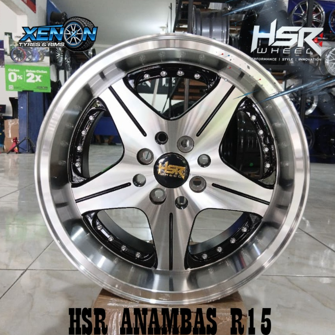 HSR WHEEL Velg Celong Ring 15 Alloy Lebar 7/8,5 Untuk mobil jazz Avnza Xenia Livina