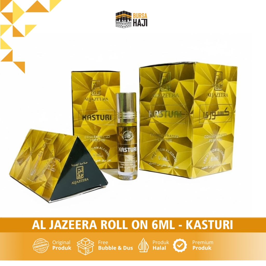 Al Jazeera Roll On 6ml Huda Min - 6 Pcs Aroma Feminim, Non Alkohol, Tahan Lama