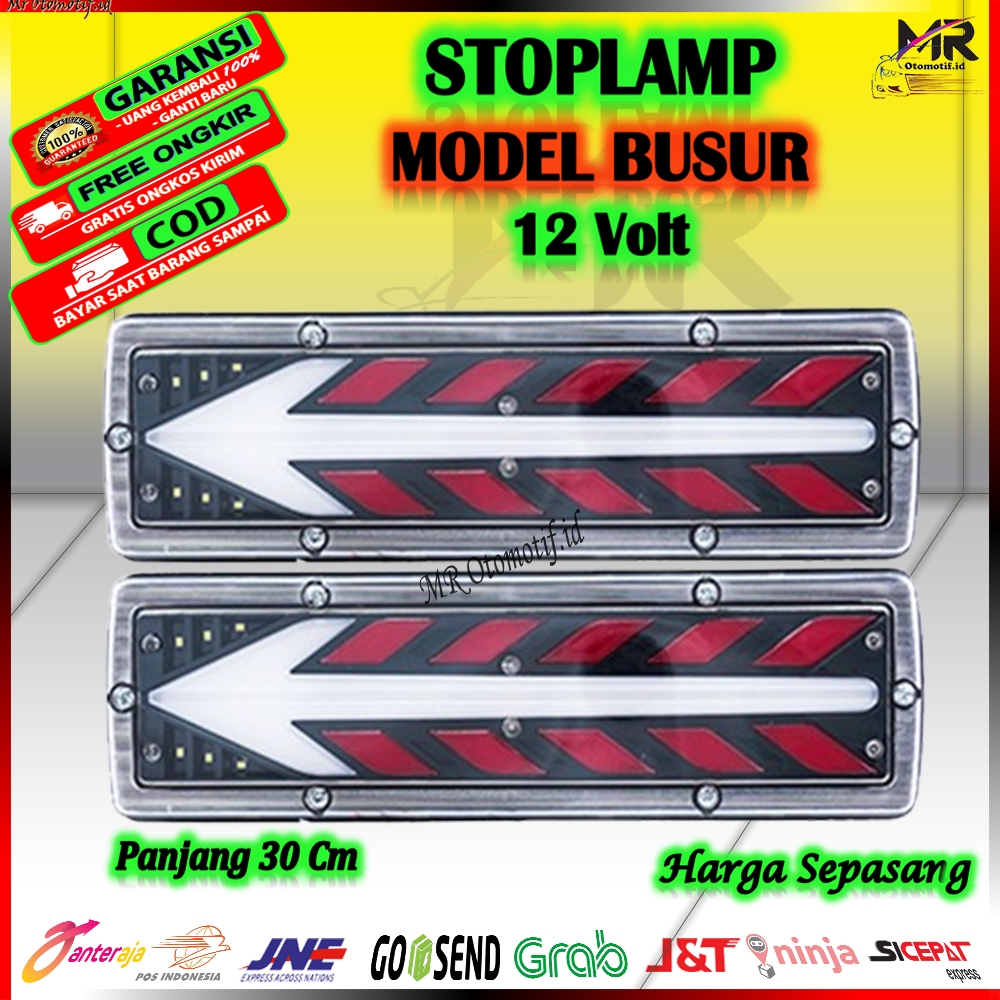 Lampu Rem Belakang Stop Lamp LED Model Busur Terbaru Truk Canter Hino Pickup Pikup L300 New Carry Gr