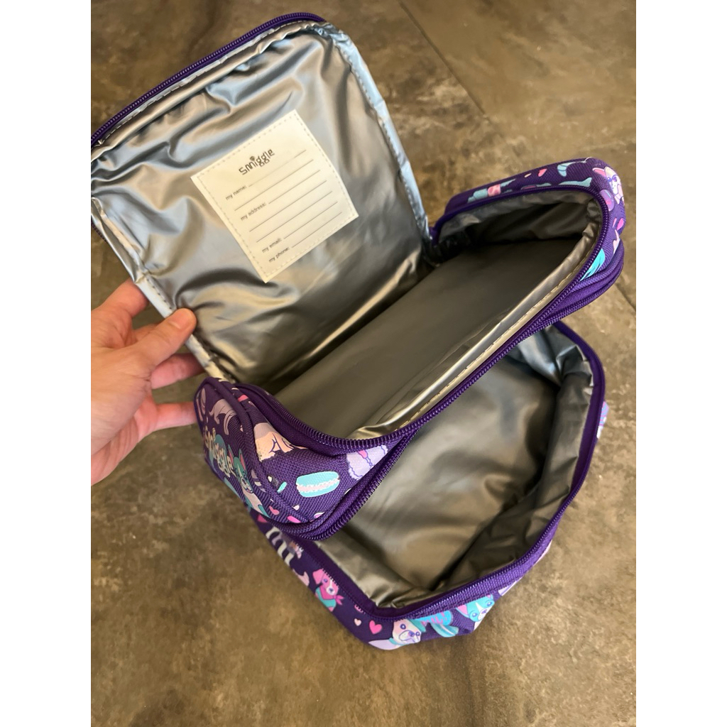 Preloved Smiggle lunch box double stack 2 susun