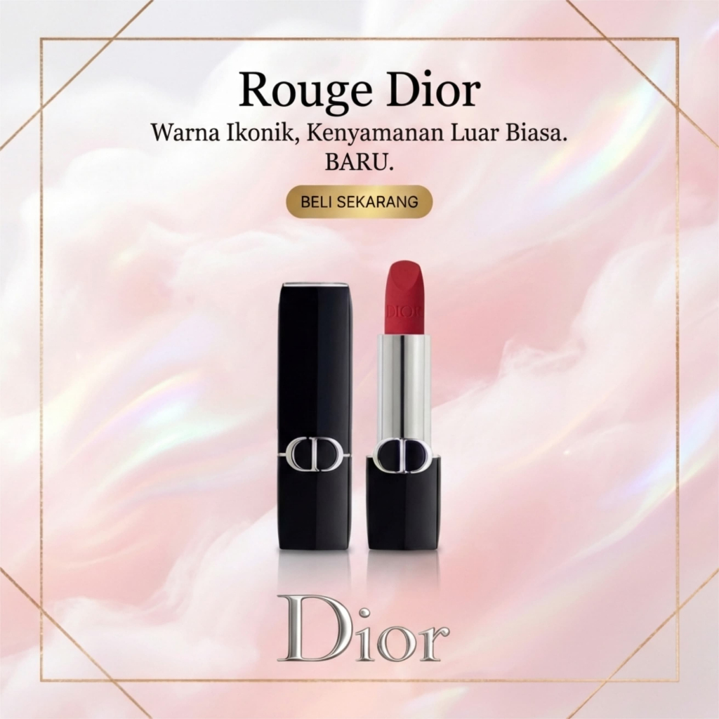 Dior Rouge Forever Matte Lipstik 1.5g Travel Size | Transferproof Tahan Lama | New Look Limited Edit