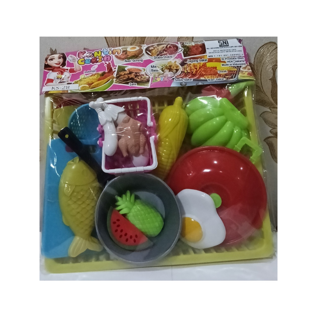 Mainan Masak Anak  - Aman untuk Anak, Set Lengkap, Bahan Plastik Berkualitas
