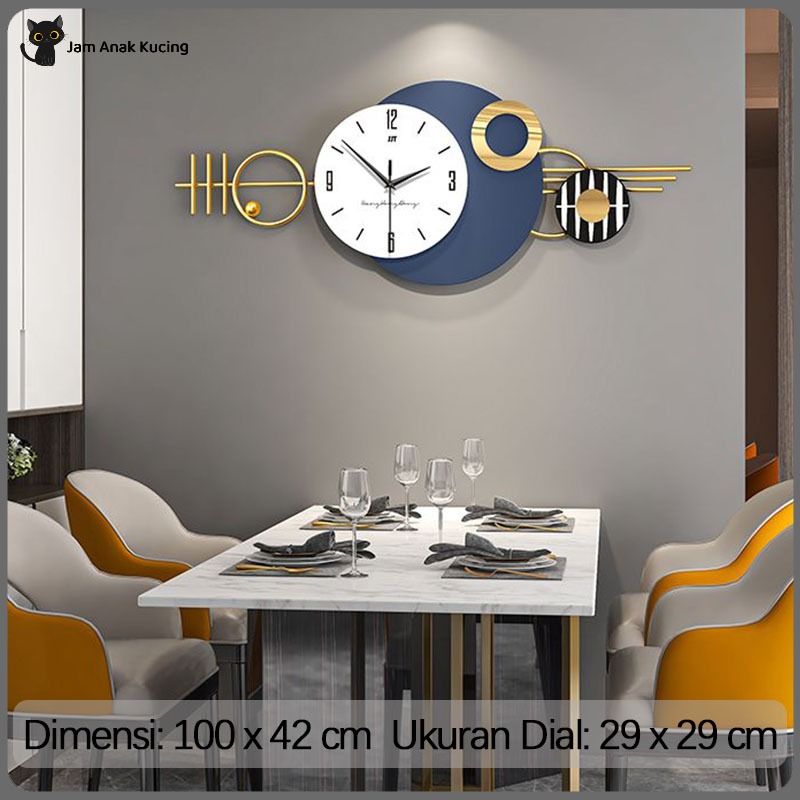 Jam Dinding Minimalis Modern Vintage Klasik Southeast Asian 4 Ukuran Ruang Tamu