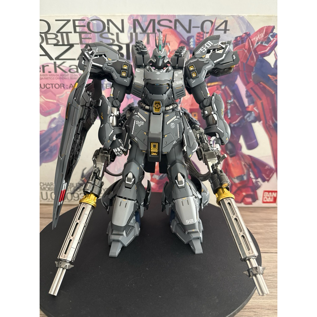 MG SAZABI Ver Ka BANDAI +Gatling Custom repaint, detailing by Professional