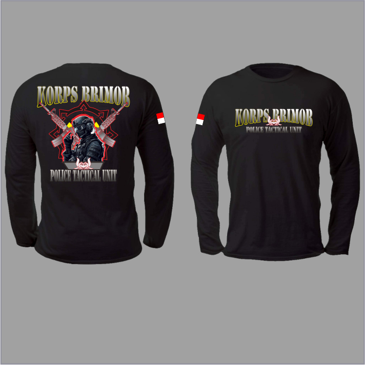 Kaos Brimob Lengan Panjang Polri Korps Brimob