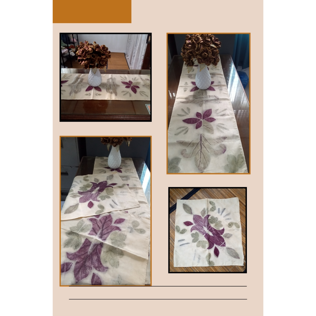 Taplak Meja Ecoprint Handmade