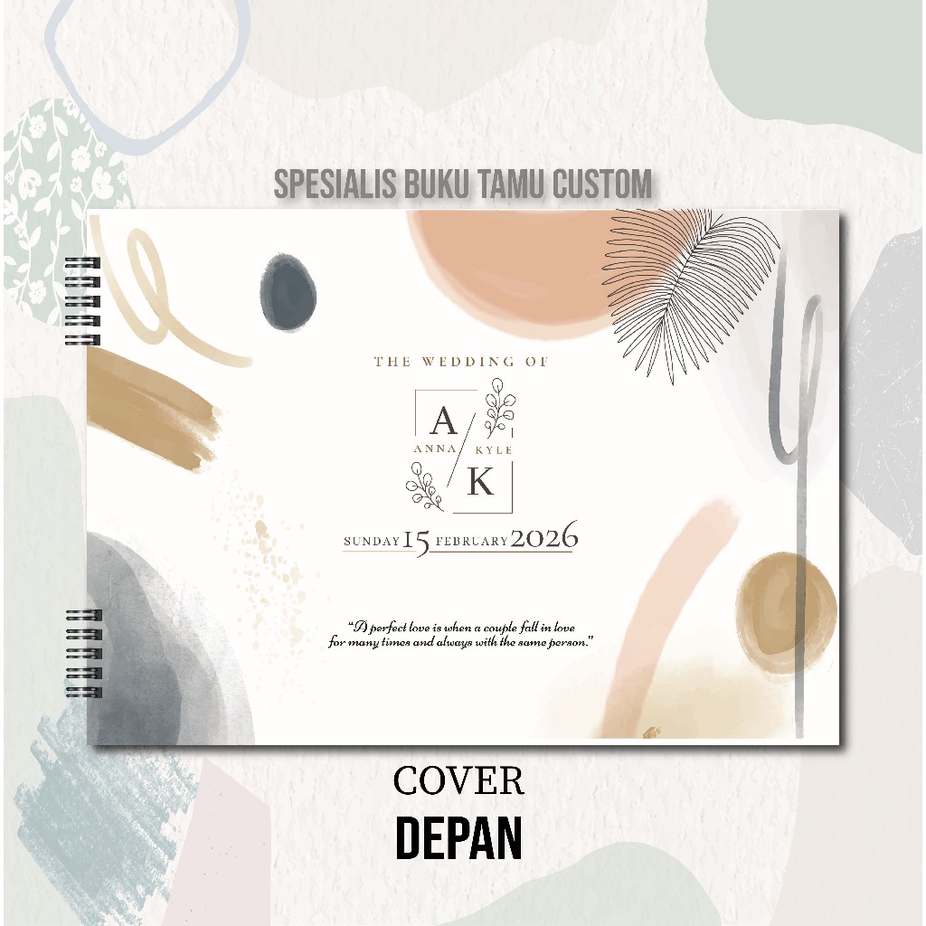 Guest Book Wedding Buku Tamu Pernikahan Custom Hard Cover Premium Kekinian Termurah By SPESIALIS BUK