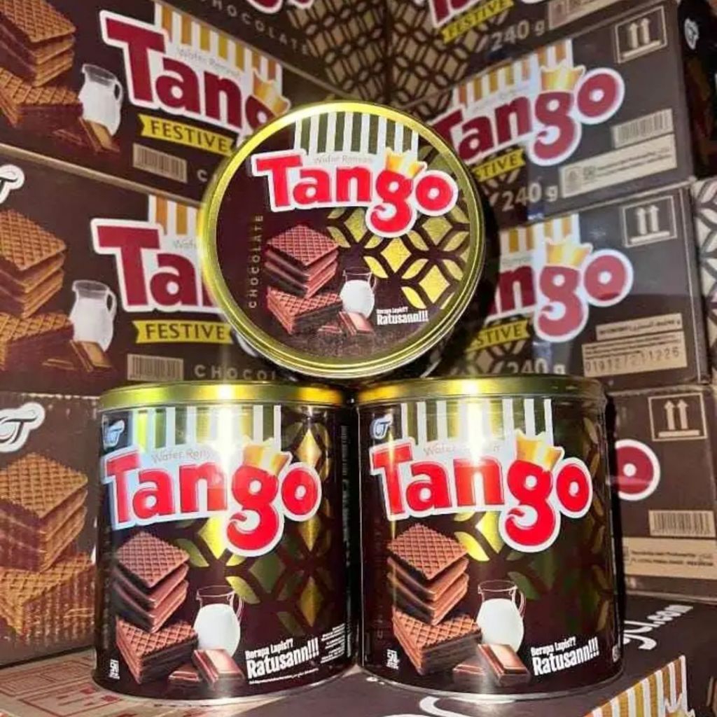 Tango wafer kaleng || Coklat 240g || Ecer dan Grosir