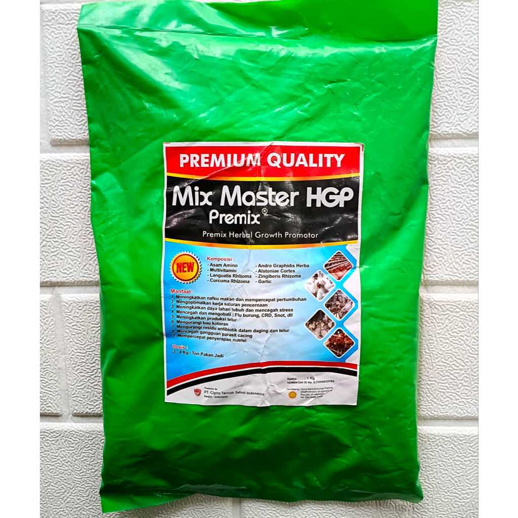 MIX MASTER PREMIX HGP Premix Herbal Pemacu Pertumbuhan Ternak 1kg Asam Amino Multivitamin