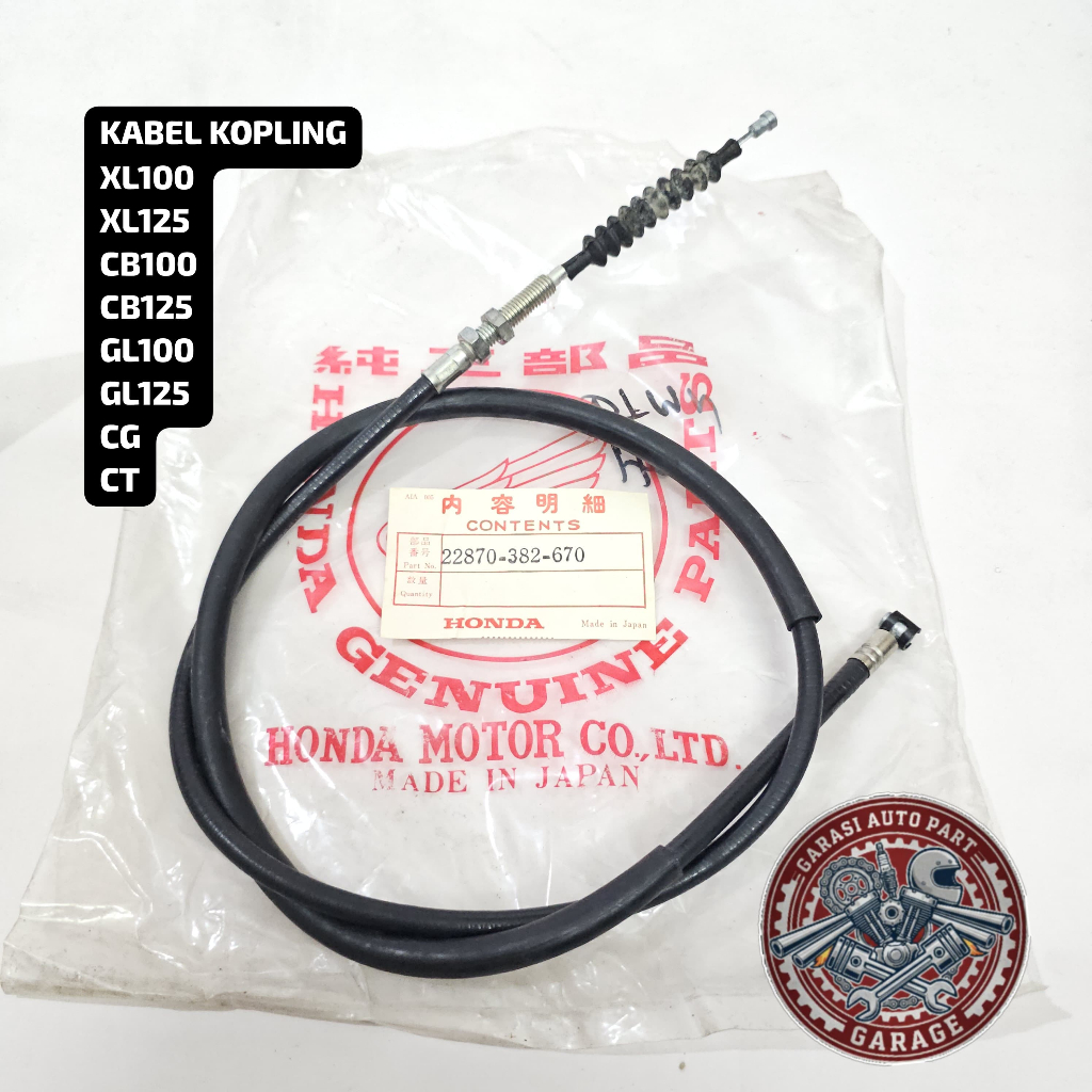TALI KABEL KOPLING HONDA XL100, XL125, CB100, CB125, GL100, GL125, CT GL CB XL CT 100 125 ORIGINAL 2
