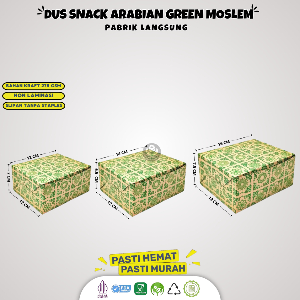 Snack Box 12x14 / Dus Kue Motif / Kotak Kue / Dus Kue / Dus Snack 12x14 / B1K17