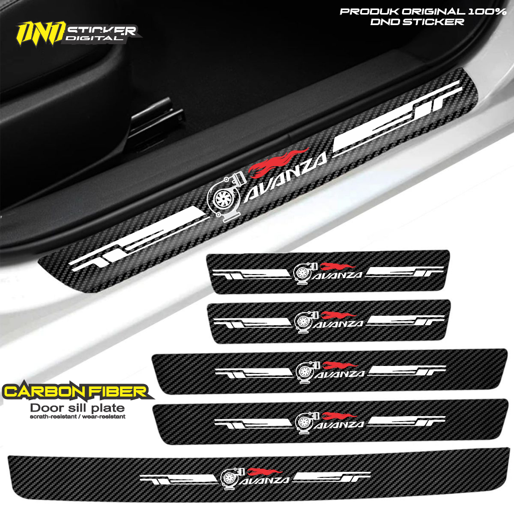 PROMO 9PCS Stiker Pijakan Mobil TOYOTA AVANZA Carbon Tahan Lama