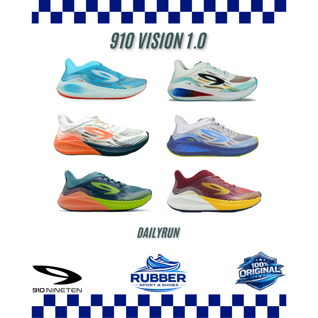 SEPATU LARI NINETEN 910 HAZE VISION 1.0 4 WARNA RUNNING BNIB RESMI DISKON