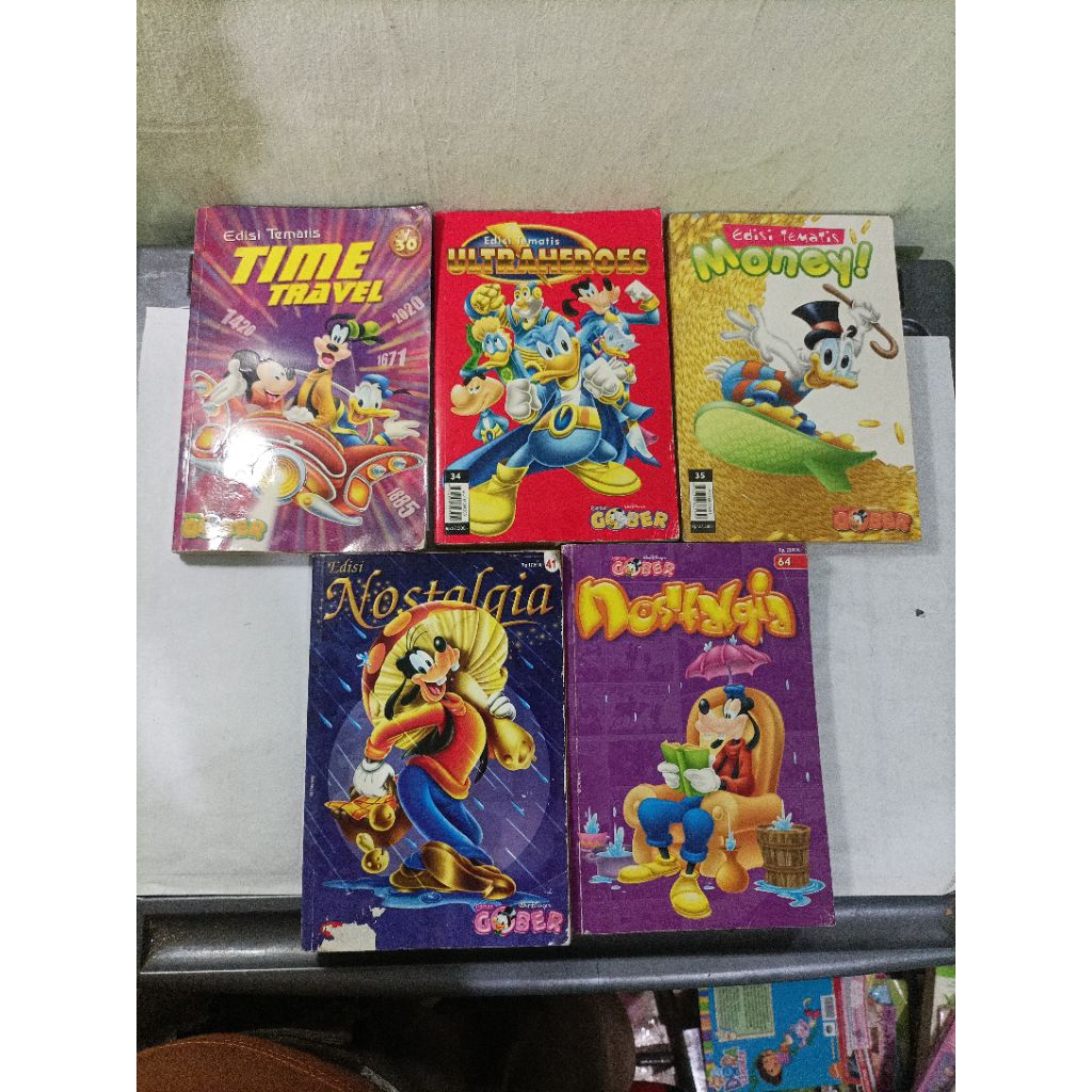komik Gober edisi tematis dan nostalgia Time Travel (30) Ultra Heroes (34), money(35), nostalgia ( 4