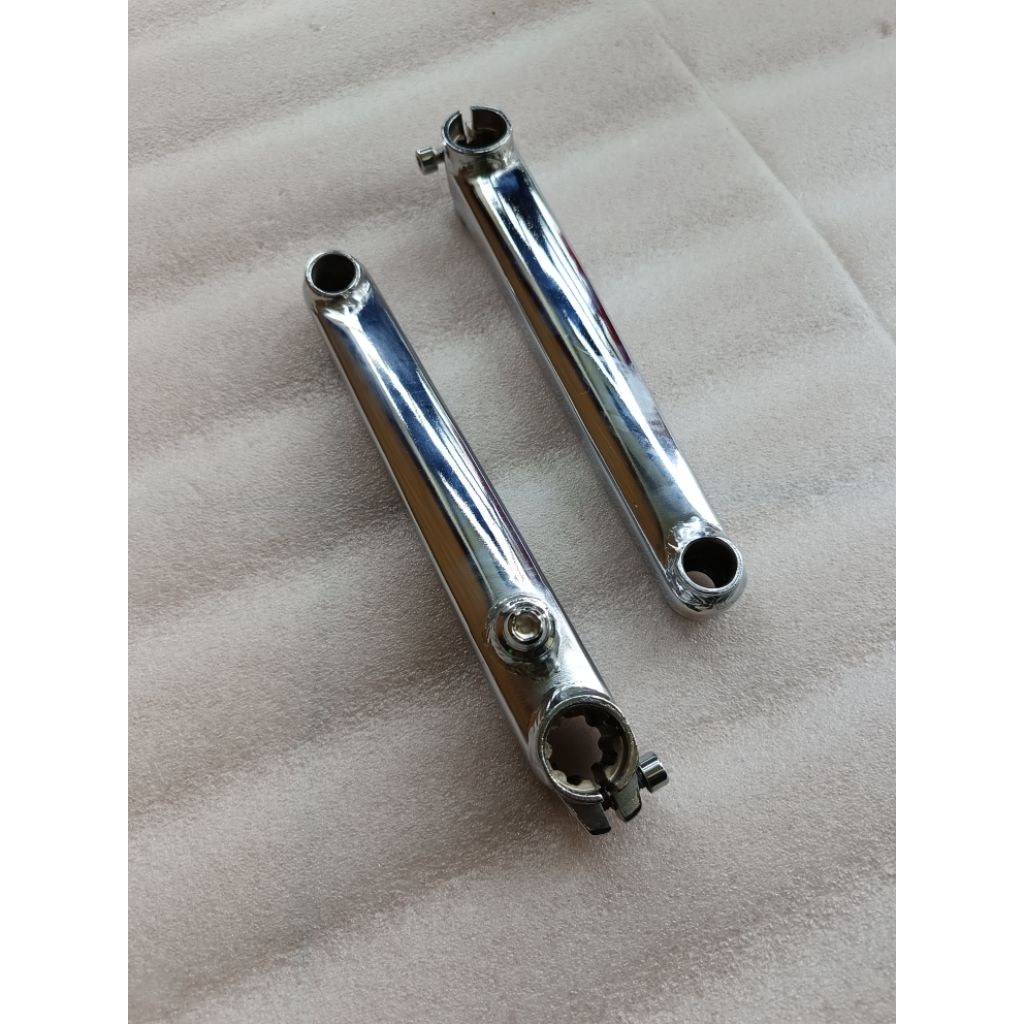 CRANK ARM CHROME BMX OSBMX OLD SCHOOL 8 SPLINE CRANK 3 PIECE FIT FOR WTP GT FUSION OLD SCHOOL BMX