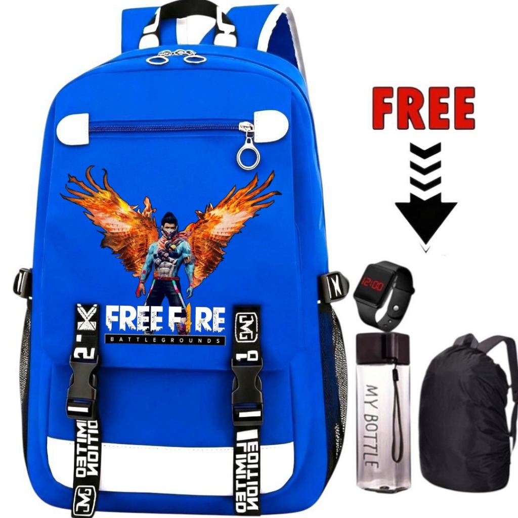 Tas anak laki laki Freefire - Tas sekolah anak laki laki FF - Tas anak sekolah - Tas ngaji anak laki