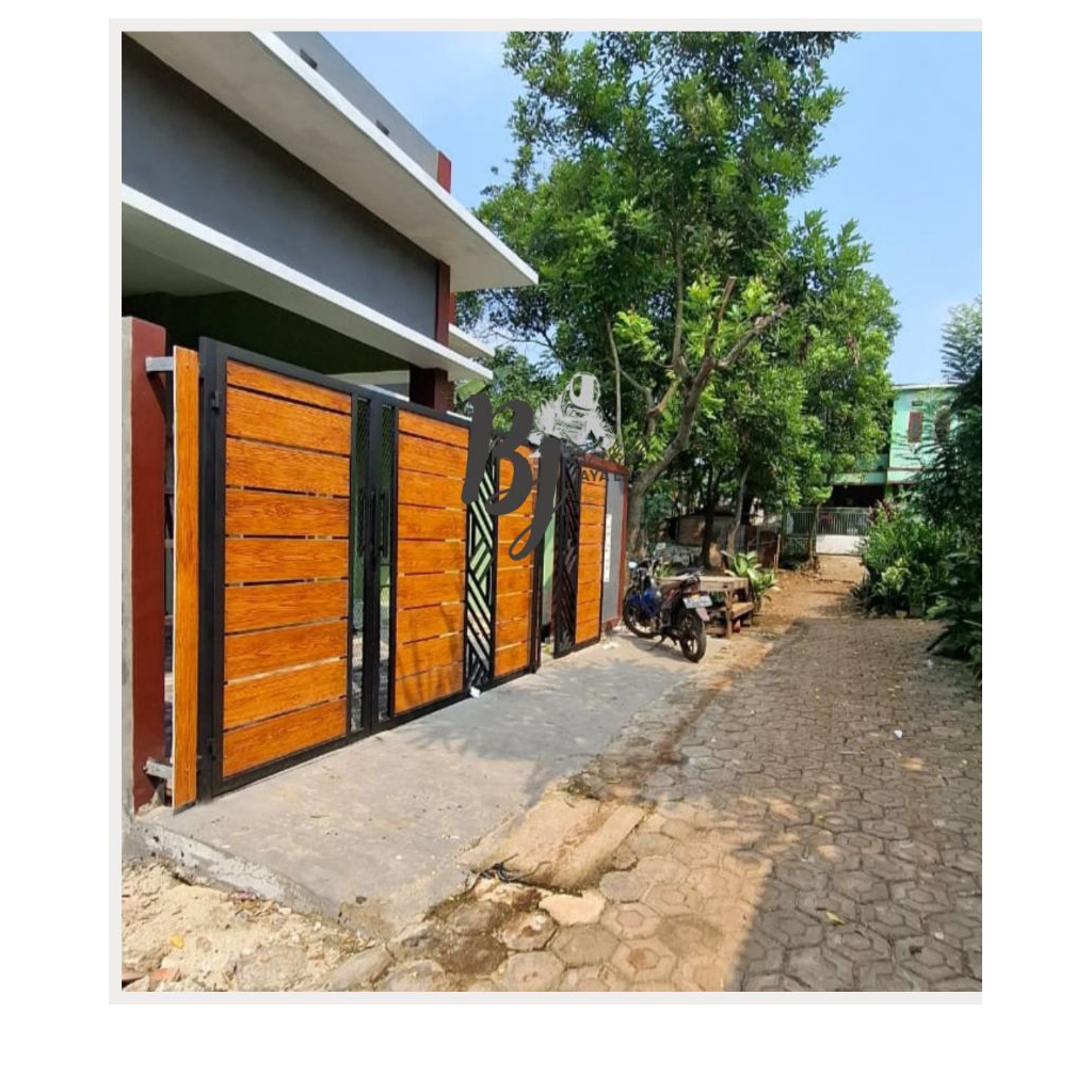 pagar papan grc kombinasi minimalis