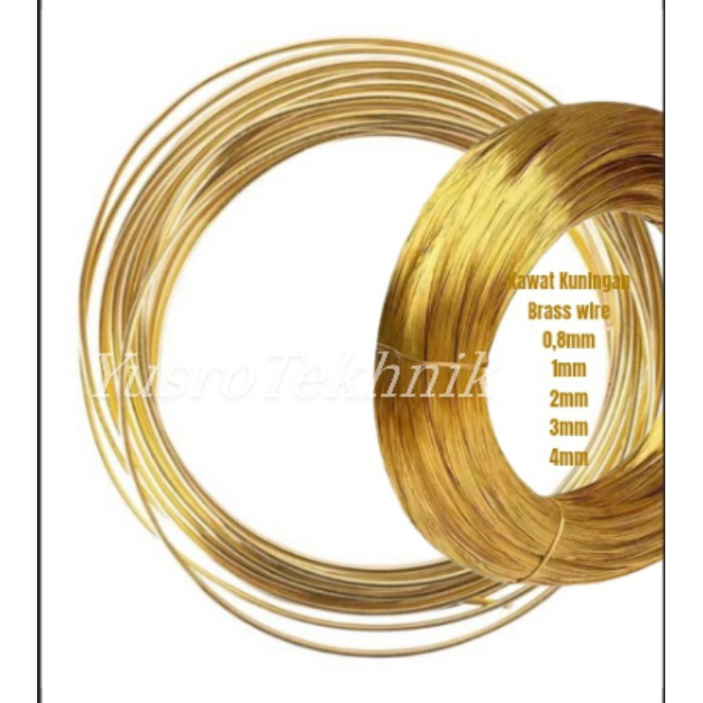Kawat Kuningan 0,8mm 1,2,3,4mm 1KG
