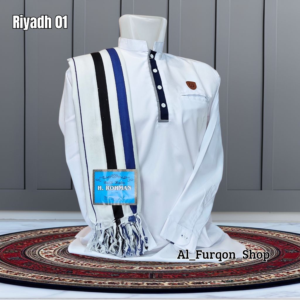 Sorban Kashmiri Motif Riyadh Garis Garis | Sorban Arab | Sorban Yamani | Sorban Riyadh Terbaru