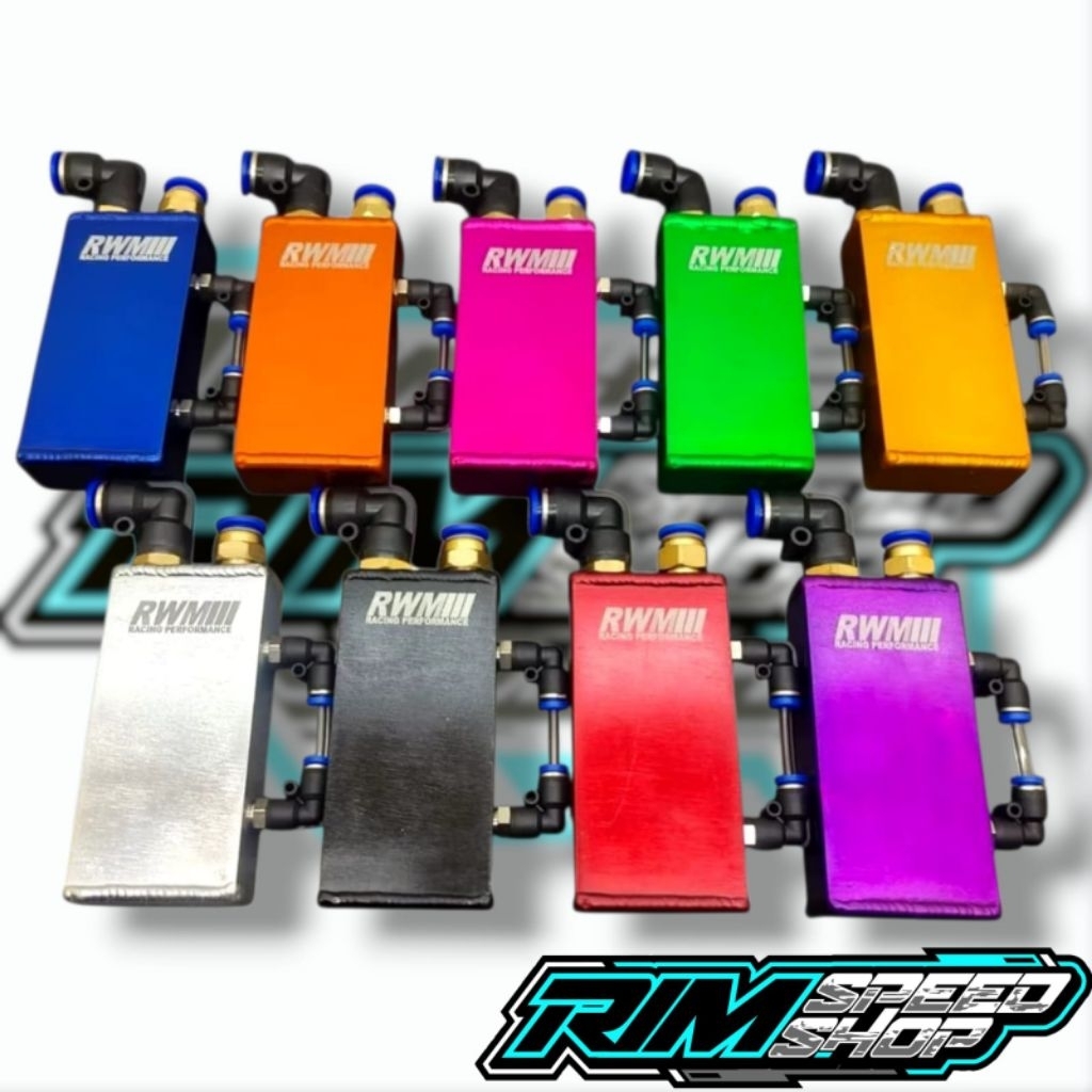 Tabung Air Radiator Kotak Slim Universal Tabung Rasevoil Cadangan Air Radiator CNC