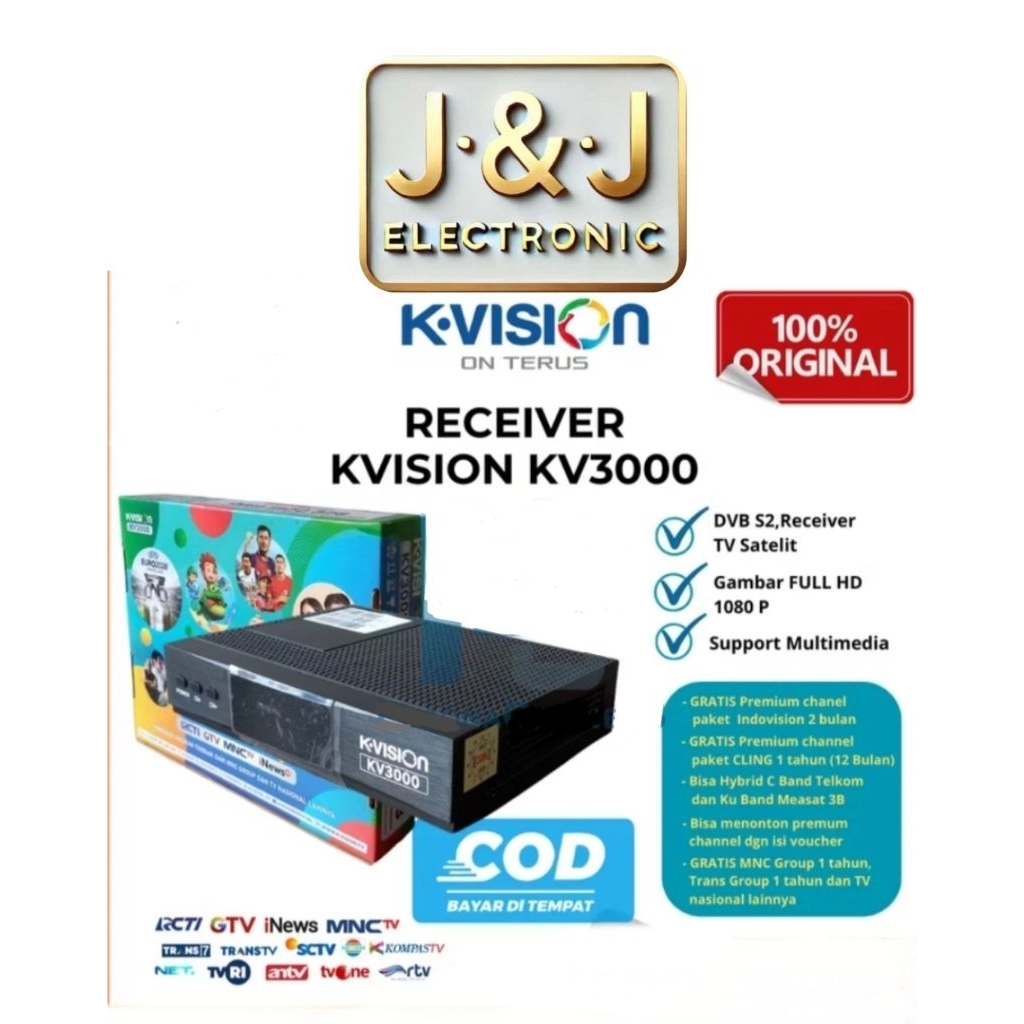 K-Vision Digital satelit receiver  KV3000 Hybrid C-BAND dan KU-BAND