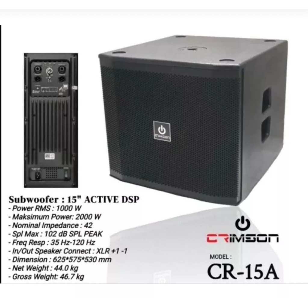 SUBWOOFER AKTIF 15 Inch Crimson CRS 15 Sub 1.0 PROFESSIONAL SUBWOOFER
