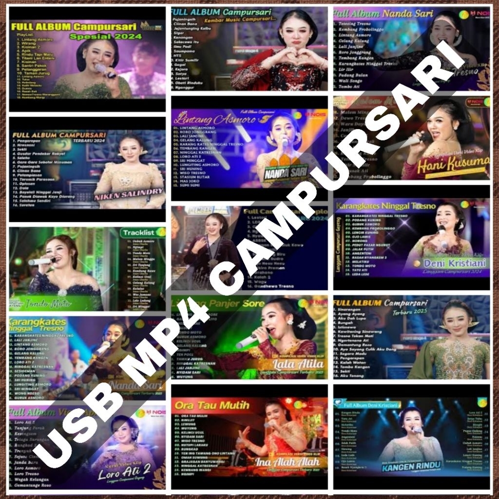 USB MOBIL MP4 VIDI0 MUSIK LAGU CAMPURSARI TERBARU - USB MOBIL UNTUK MUSIK - USB MP4 VIDIO MUSIK DAN 