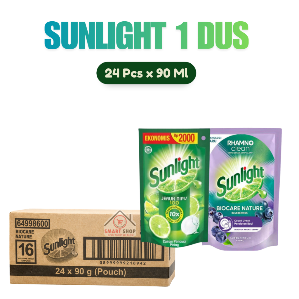 1 DUS Sunlight 2000 24 x 90 Ml  Pembersih Lemak