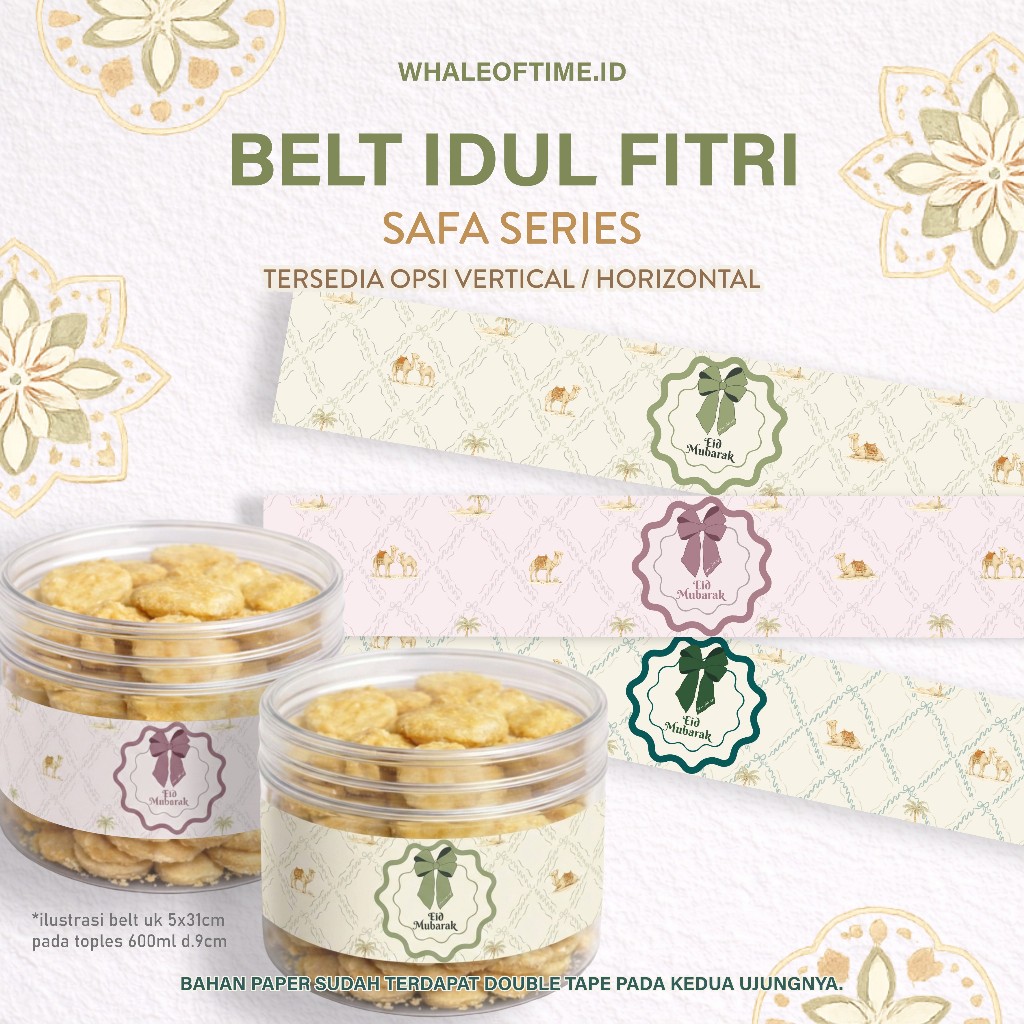 ( ISI 6 PCS ) SAFA SERIES - READY STOCK Sleeve Paper Hampers Lebaran – Belt Kertas Box Hampers Eid M