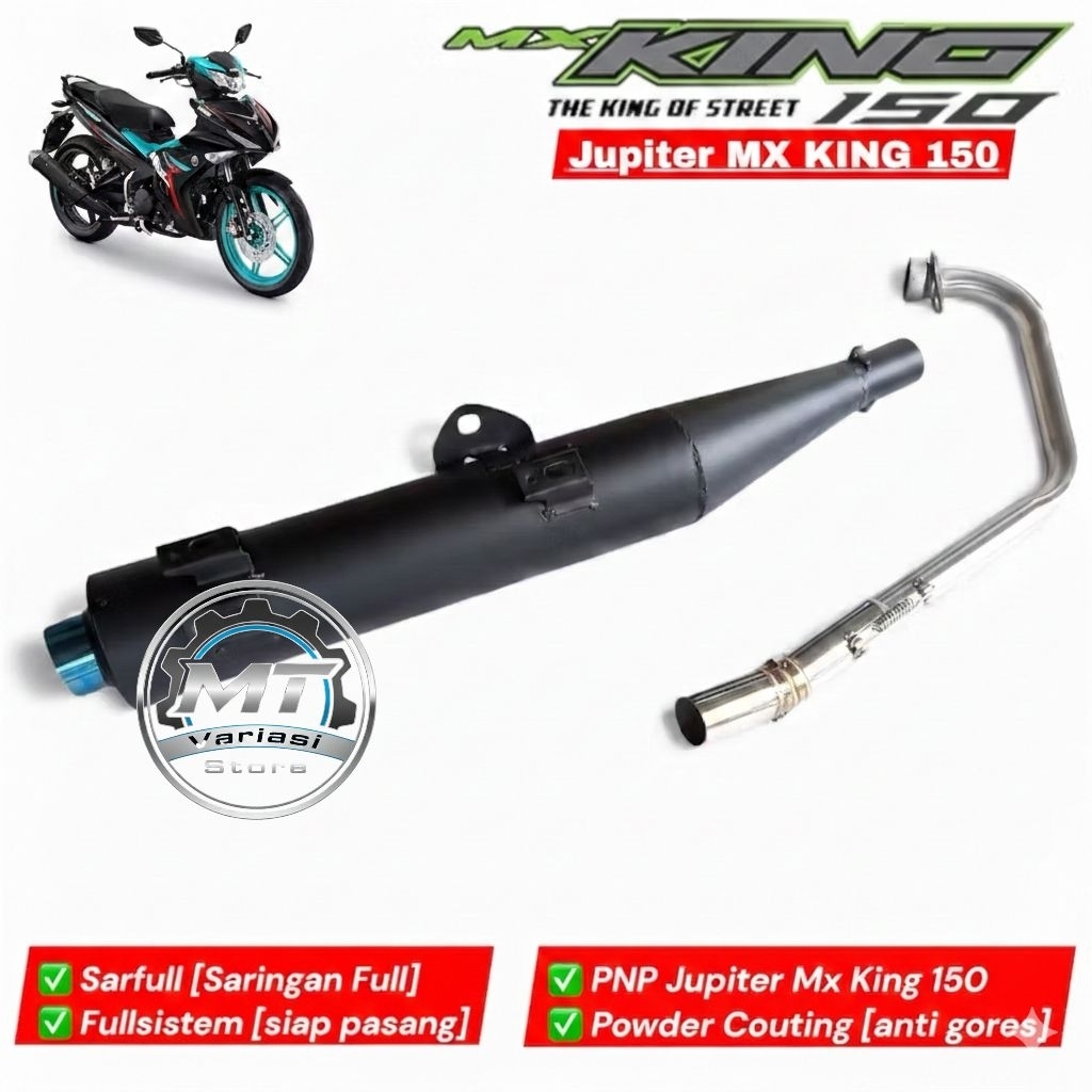 Knalpot Standar Racing Jupiter MX King 150 Bass Bulat Adem