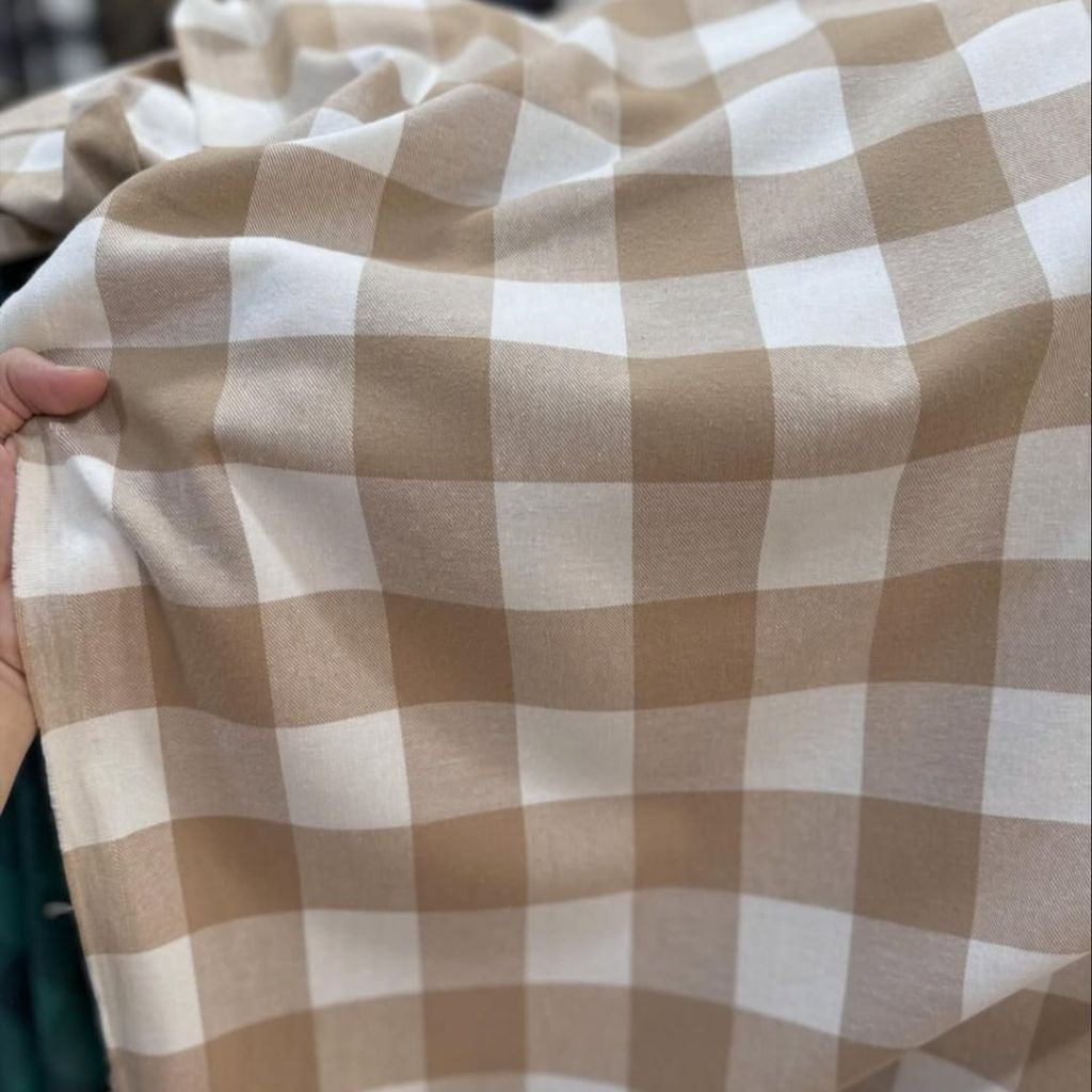 HARGA/0,5 M | KAIN KATUN FLANEL METERAN | KAIN KATUN FLANEL KOTAK | KATUN FLANEL KOTAK | KAIN FLANEL