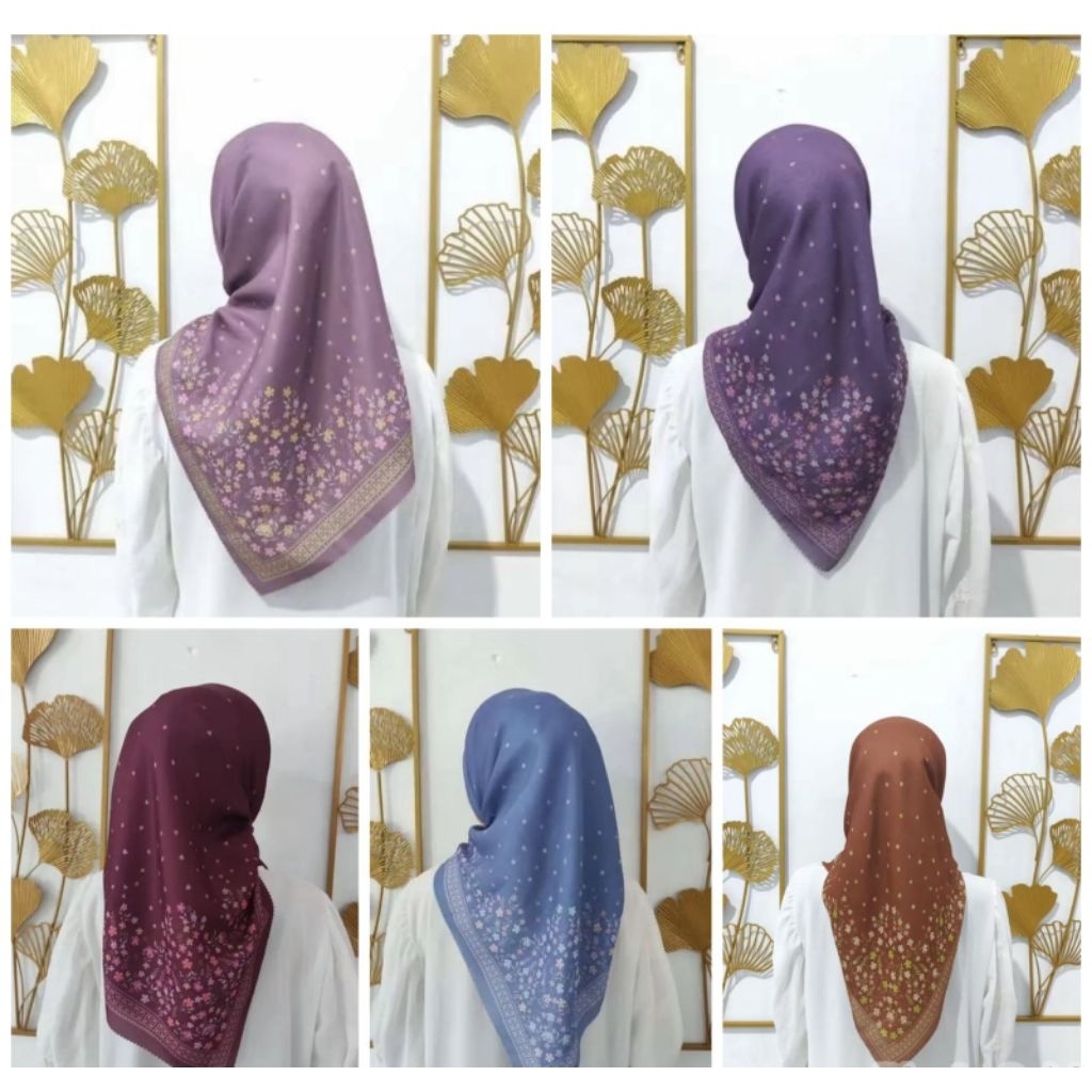 Hijab Segi Empat Nadya Maysa Series Motif Bunga Katun Laser Cut