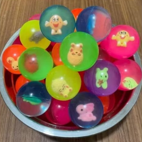 5 pcs bola bekel motif boneka uk 40 mm/bola bekel JUMBO