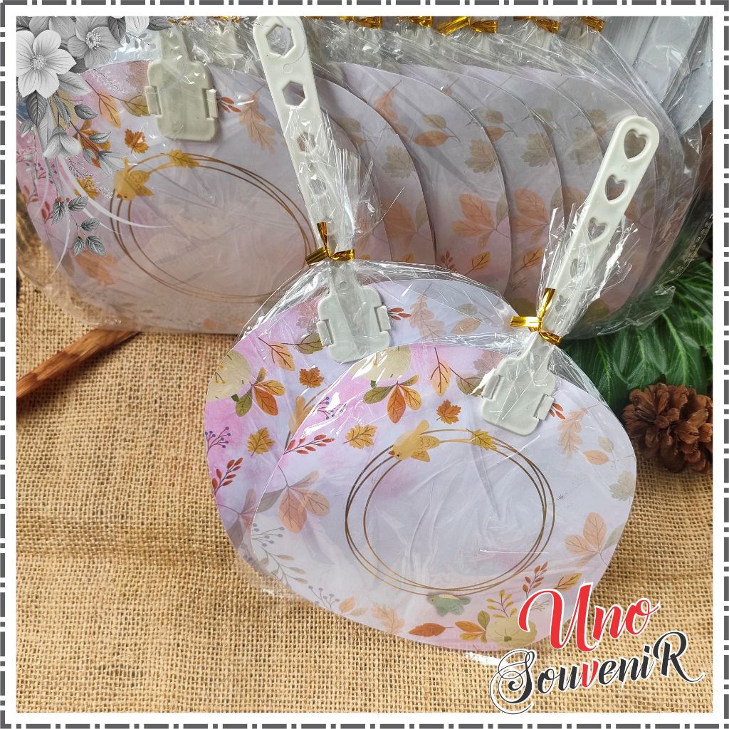 ISI 50 PCS Souvenir Kipas Kertas Shabby  I Souvenir Kipas