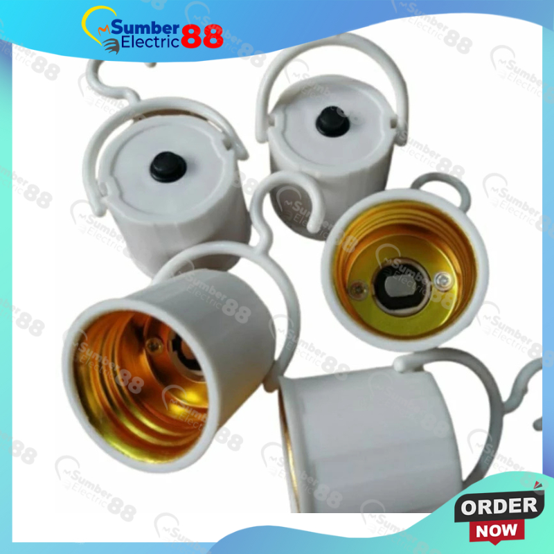 Fitting Lampu Emergency / Fitting + Swicth Saklar On/Off Untuk Lampu Cas