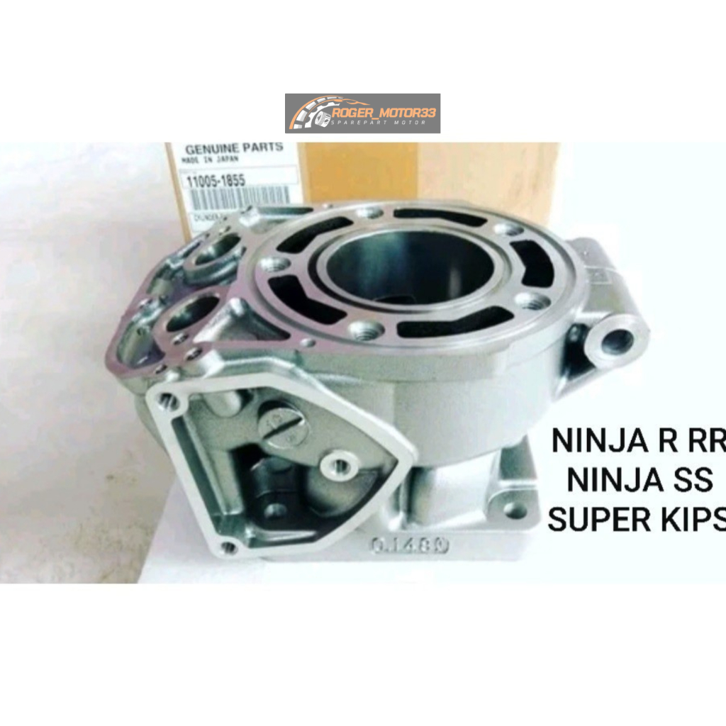 CYLINDER ENGINE - BLOCK BLOK SEHER KAWASAKI NINJA 150 R RR SS SUPER KIPS SILVER ORIGINAL MADE IN JAP