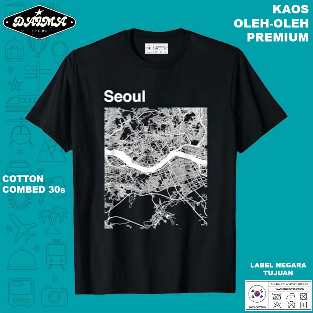 KAOS OLEH OLEH KOREA 62 PAKAI TAG LABEL KOREA ASLI BAJU SOUVENIR PREMIUM GIFT