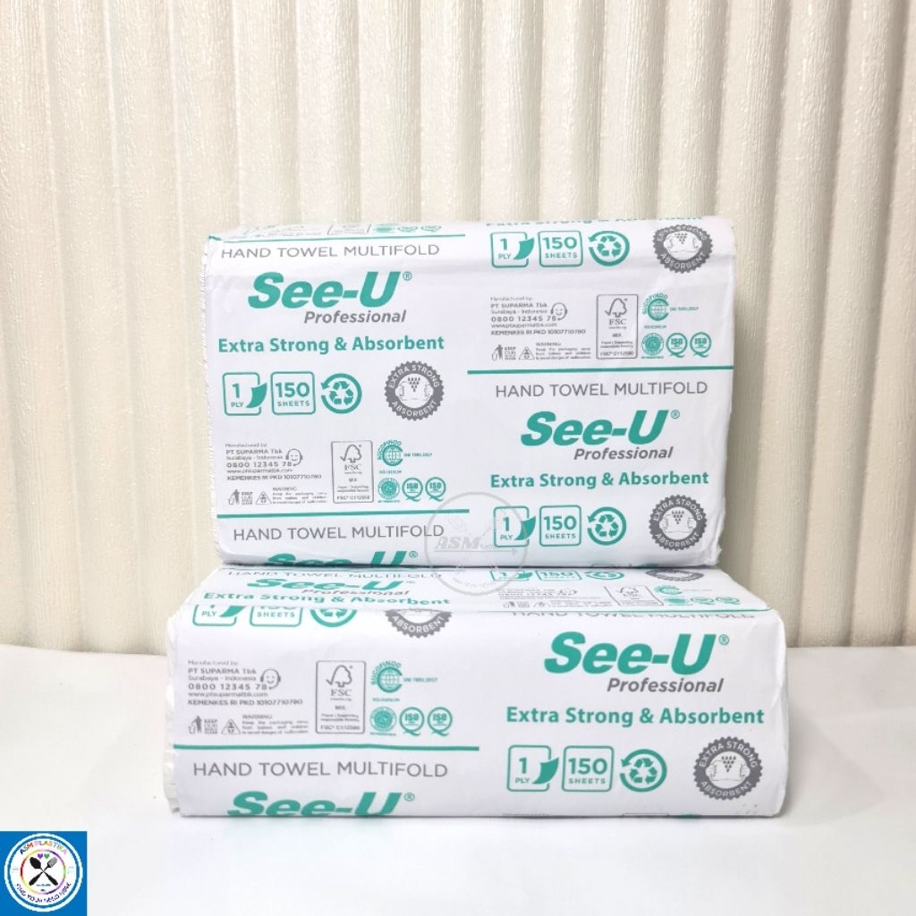 See-U Hand Towel Multifold Premium / TISSU HAND TOWEL See-U 150 sheets
