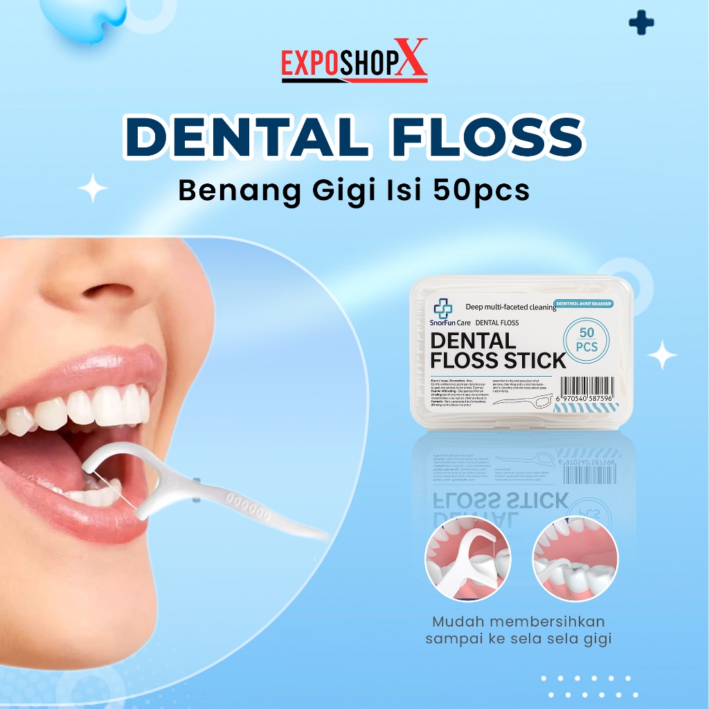 Dental Floss / Benang Tusuk Gigi Dental Floss / 50 Buah Dental Floss Pembersih Gigi