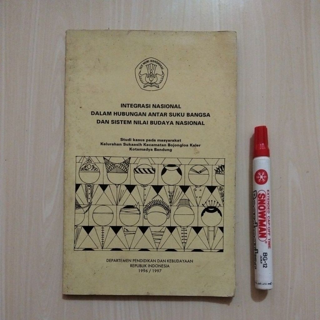 INTEGRASI NASIONAL DALAM HUBUNGAN ANTAR SUKU BANGSA DAN SISTEM NILAI BUDAYA NASIONAL - Buku Bekas Mu