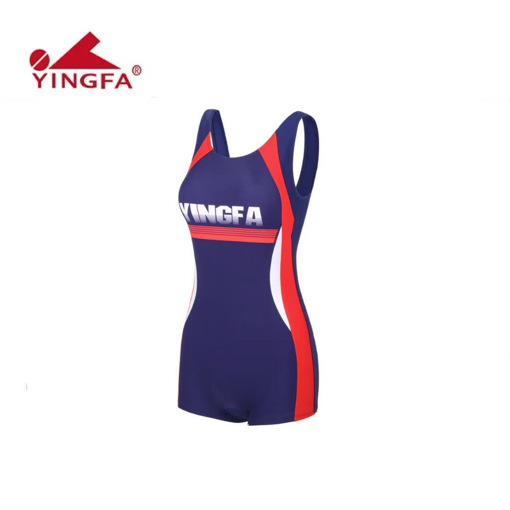 Yingfa swimsuit women's one-piece flat corner cover belly slimming plus size casual swimsuit beach c