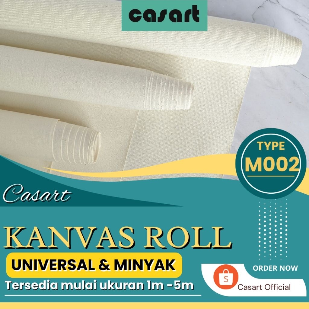 Kain Kanvas Lukis Roll - Kanvas Roll - CASART Siap Pakai M002