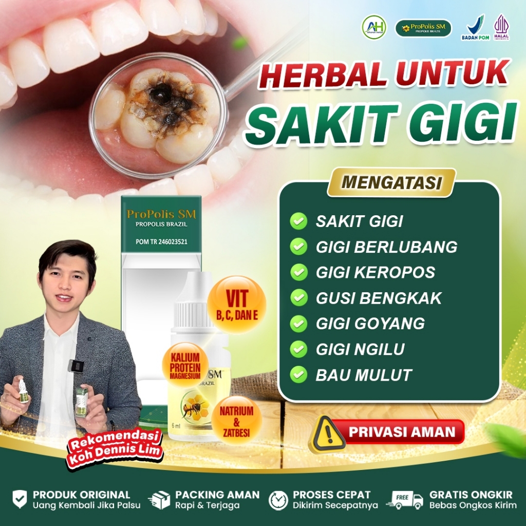 Obat Sakit Gigi Berlubang, Obat Gigi Keropos, Obat Gusi Bengkak, Obat Gigi Goyang, Obat Bau Mulut, O