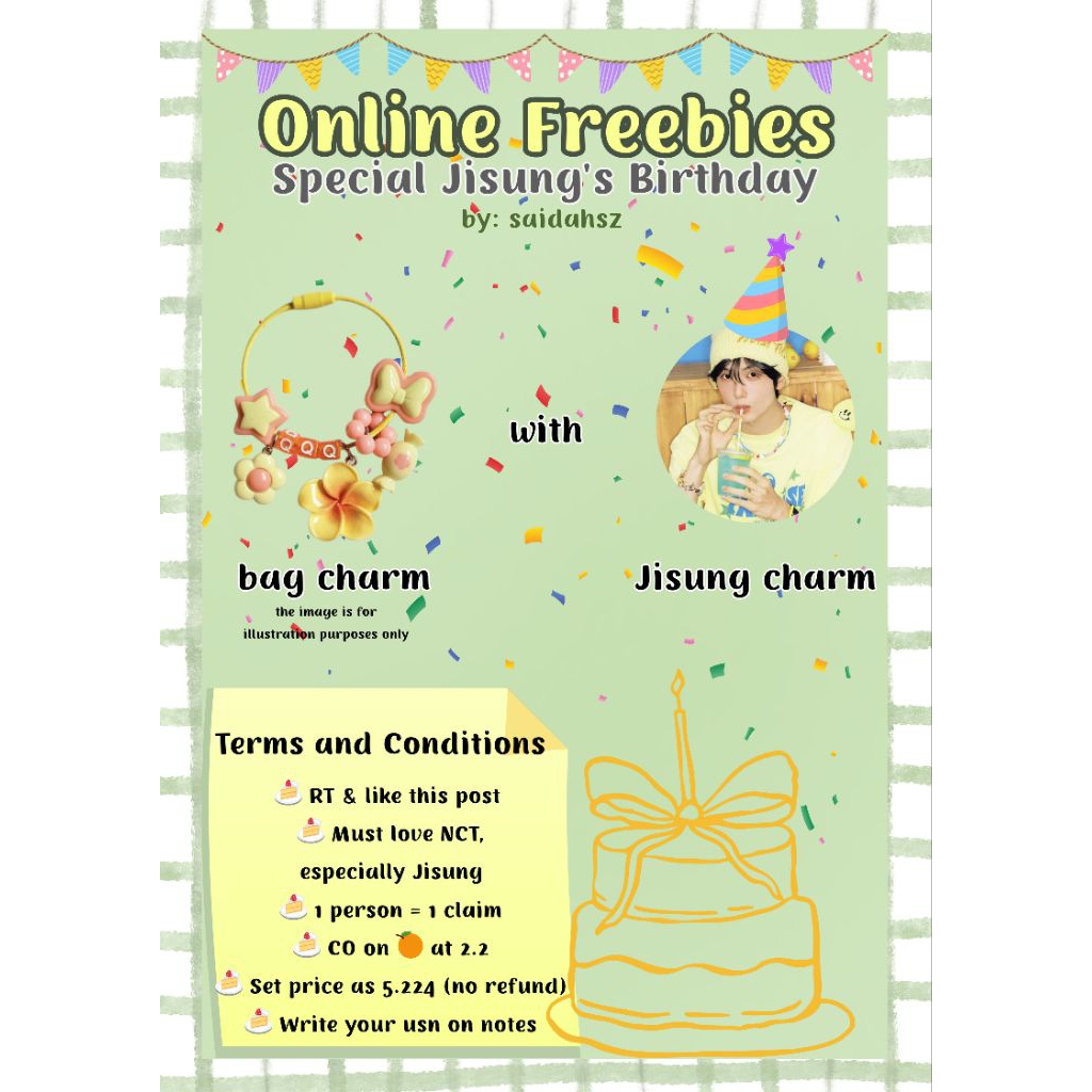 Jisung birthday freebies