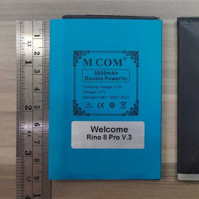 [WMK] Battery Batere Batre Baterai Double Power Mcom Welcome Rino 8 Pro Versi 3