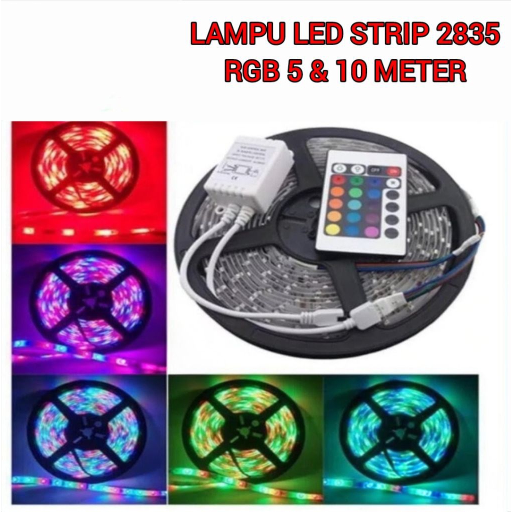 LAMPU LED STRIP 2835 RGB 5 & 10 METER